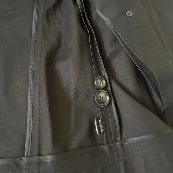 Linda Allard Ellen Tracy Black, Double Breasted Crop Peacoat Style Jacket - Picture 11 of 11